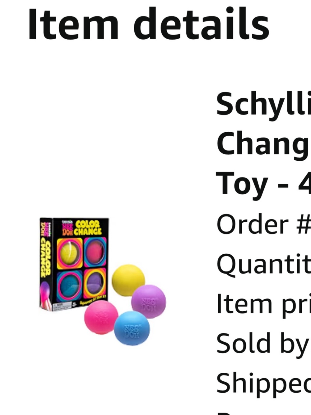 Schyllings NeeDoh teenie 4 pack color changing